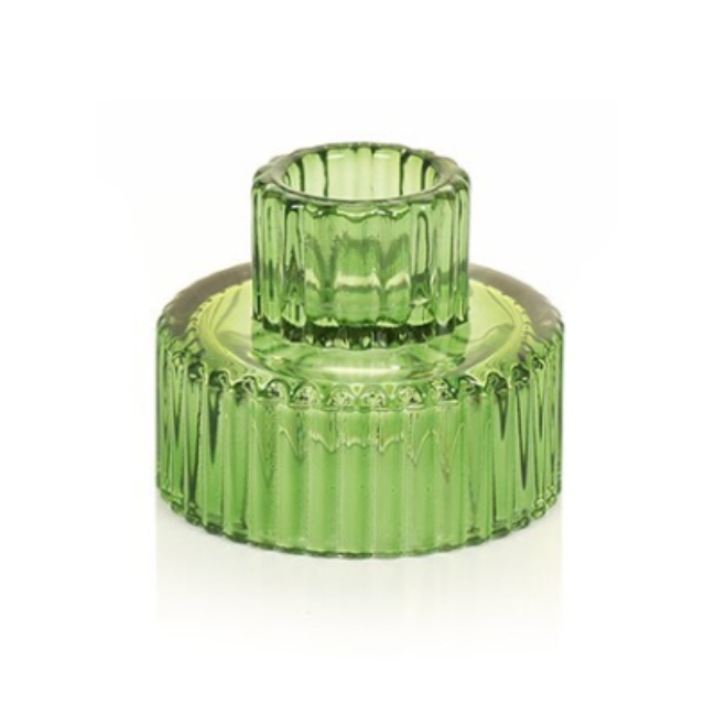 7CM GREEN GLASS TEALIGHT HOLDER